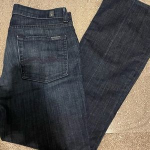 7FAM Dark wash flare jeans size 28